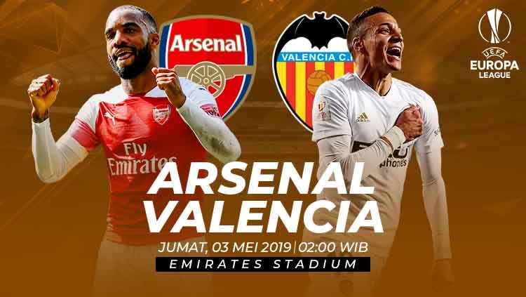 Arsenal vs Valencia di semifinal Liga Europa 2018/19. Copyright: © Eli Suhaeli/INDOSPORT