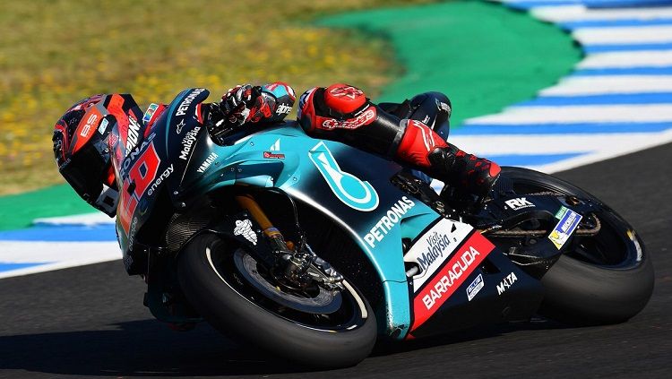 Rookie Yamaha, Fabio Quartararo, sukses jadi yang tercepat di sesi FP2 MotoGP Jepang 2019 mengalahkan sang Alien, Marc Marquez. Copyright: © @sophia_wrc