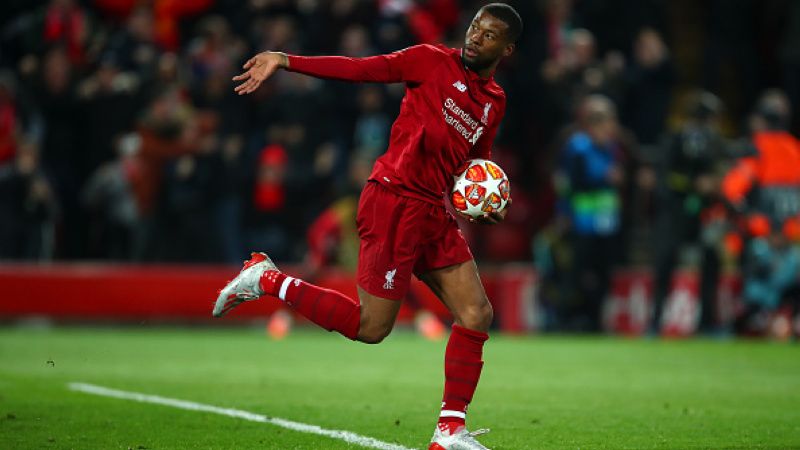 Gini Wijnaldum, yang akan bertemu bekas tandemnya di Newcastle United, Moussa Sissoko, di partai puncak Liga Champions 2018/19. Copyright: © Robbie Jay Barratt - AMA / Contributor / Getty Images