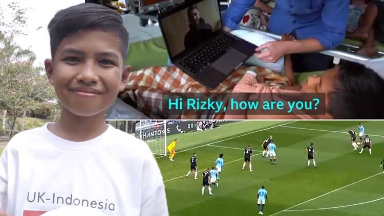 Rizky, korban Tsunami Palu yang bertemu Riyad Mahrez dan nonton Manchester City Copyright: &copy; Eli Suhaeli/INDOSPORT