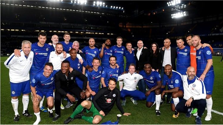 Chelsea legend yang akan diperkuat Dennis Wise dan Michael Essien bersiap menghadapi Real Madrid Copyright: © chelseafc.com