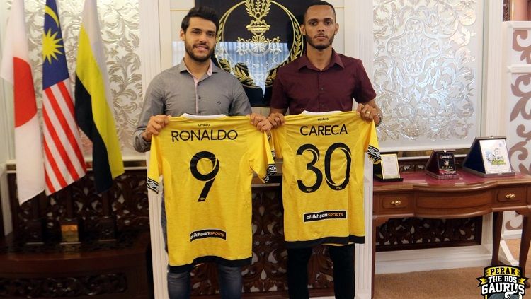 Dua pemain baru Perak FA, Ronaldo Henrique dan Careca. Copyright: © Twitter