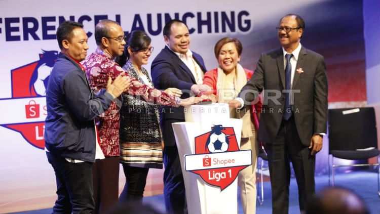 Shopee Liga 1 2019 telah resmi diluncurkan, Senin (13/05/19). Foto: Herry Ibrahim/INDOSPORT Copyright: © Herry Ibrahim/INDOSPORT