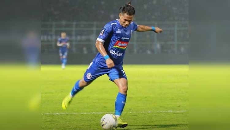 Ahmad Nur Hardianto, penyerang Arema FC yang disiapkan lawan Madura United di Shopee Liga 1 2019 pekan ke-27 di Stadion Kanjuruhan. Copyright: © Ahmad Nur Hardianto