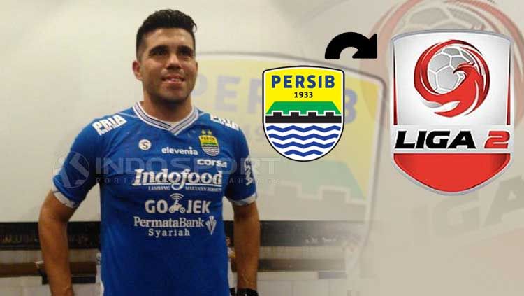 Fabiano Beltrame logo Persib Bandung, dan Liga 2 Copyright: © INDOSPORT