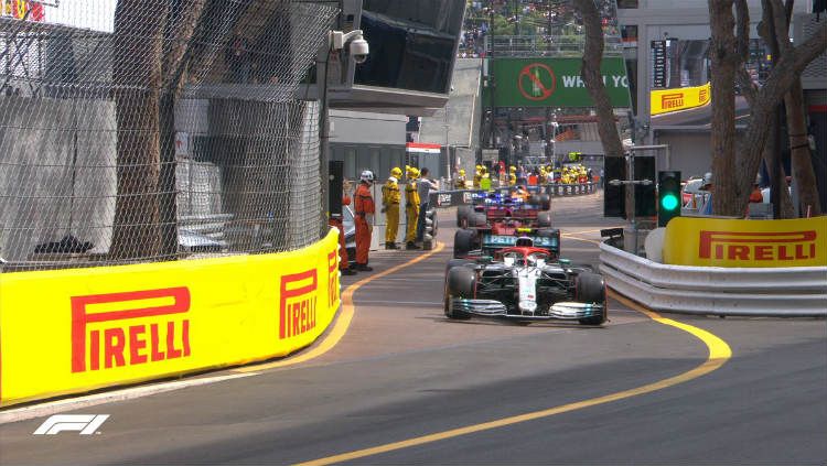 Berdasarkan catatan, F1 GP Monaco 2019 membawa keberuntungan baik bagi pembalap yang start di posisi tiga besar. Copyright: © Twitter.com/@F1