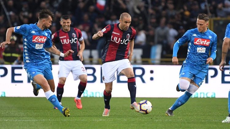 Pertandingan antara Bologna vs Napoli di pekan ke-28 Serie A Italia, Minggu (26/05/19) dini hari WIB. Copyright: &copy; Twitter @BfcOfficialPage