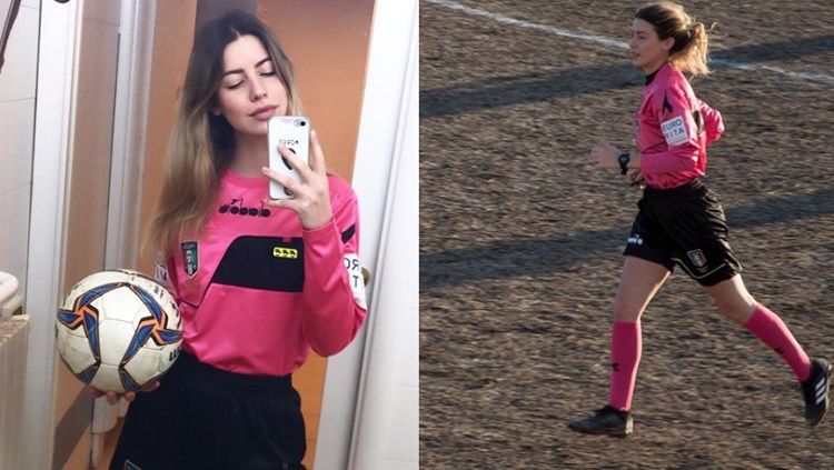 Giulia Nicastro, wasit wanita di Italia yang jadi korban pelecehan seksual dari pemain berusia 14 tahun. Copyright: © sportclub.mk
