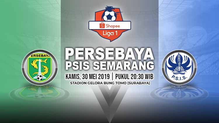 Pertandingan Persebaya Surabaya vs PSIS Semarang. Grafis: Yanto/Indosport.com Copyright: © Grafis: Yanto/Indosport.com