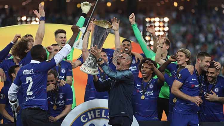 Maurizio Sarri dan Kepa Arrizabalag di Chelsea Copyright: © Resul Rehimov/Anadolu Agency/Getty Images