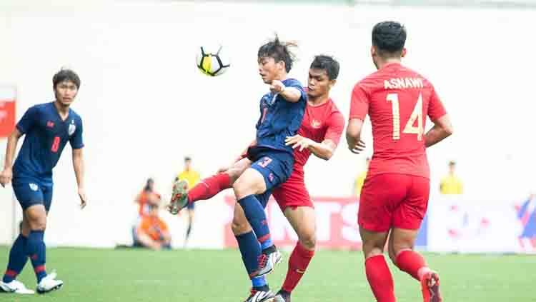 Jalannya pertandingan antara Timnas Indonesia U-23 vs Thailand di Merlion Cup 2019. Copyright: © Flona Hakim/PSSI