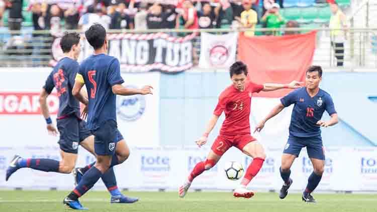 Jalannya pertandingan antara Timnas Indonesia U-23 vs Thailand di Merlion Cup 2019. Copyright: © Flona Hakim/PSSI