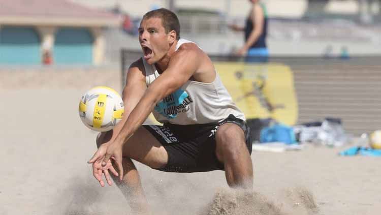 Pemain voli pantai, Eric Zaun. Foto: volleyballmag/VBshots Copyright: © volleyballmag/VBshots