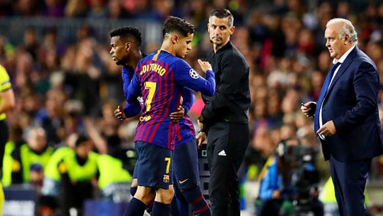 Nelson Semedo saat menggantikan Philippe Coutinho dalam pertandingan Barcelona Copyright: © Chris Brunskill/INDOSPORT