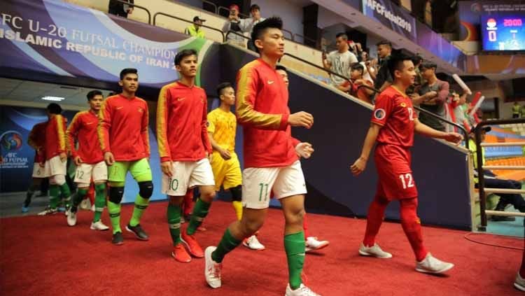 Link live streaming pertandingan Afghanistan vs Timnas Indonesia pada semifinal Piala AFC U-20 Futsal 2019, Kamis (20/06/19), di Tabriz, Iran pukul 17.45 WIB. Copyright: © Ical/FFI