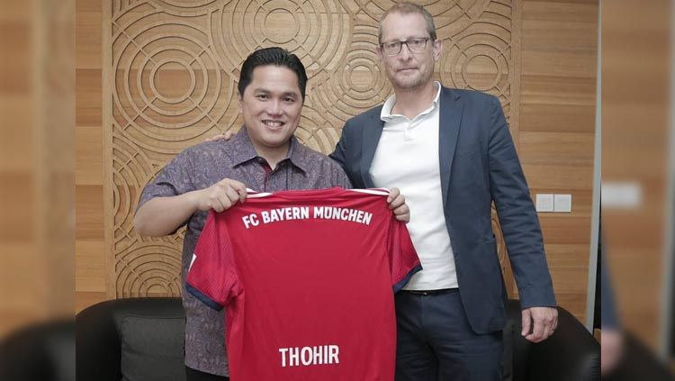Wakil Komisaris Persib Bandung Erick Thohir bertemu perwakilan Bundesliga Jerman. Copyright: © Twitter/@erickthohir