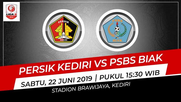 Pertandingan Persik Kediri vs PSBS Biak. Foto: Grafis: Indosport.com Copyright: © Grafis: Indosport.com