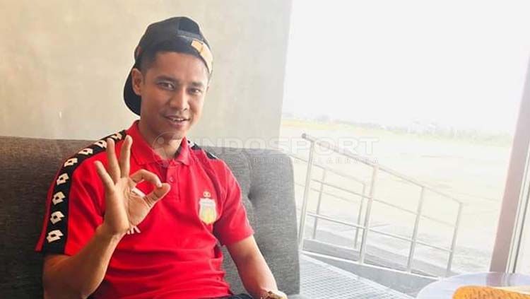 Kapten Bhayangkara FC, Indra Kahfi punya pendapat terkait wacana PSSI yang akan melanjutkan Liga 1 2020 tapi tanpa sistem degradasi. Copyright: © Nofik Lukman Hakim/INDOSPORT