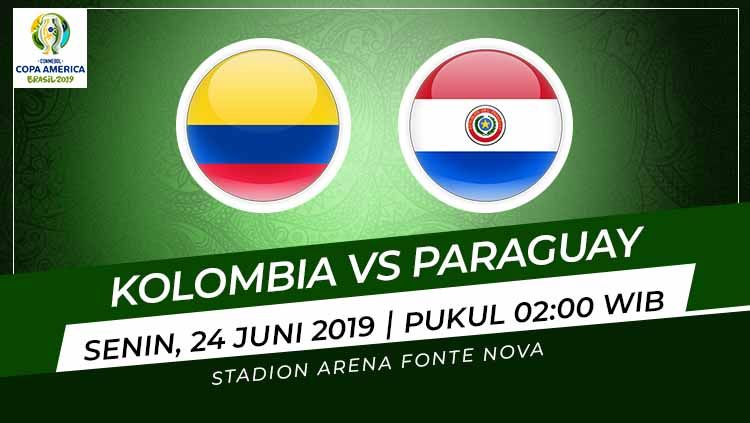 Pertandingan Kolombia vs Paraguay. Grafis: Indosport.com Copyright: &copy; Grafis: Indosport.com