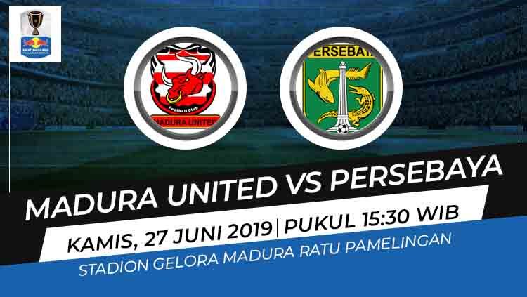 Madura United vs Persebaya Surabaya di laga leg kedua Piala Indonesia 2019 akan berlangsung pada Kamis (27/06/19). Copyright: © INDOSPORT
