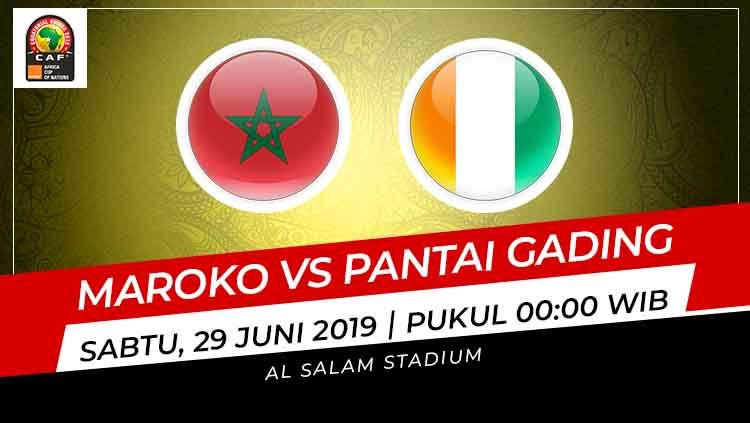 Maroko dan Pantai Gading akan saling berebut puncak klasemen dalam laga kedua Grup D Piala Afrika 2019, Sabtu (29/06/19). Copyright: © INDOSPORT