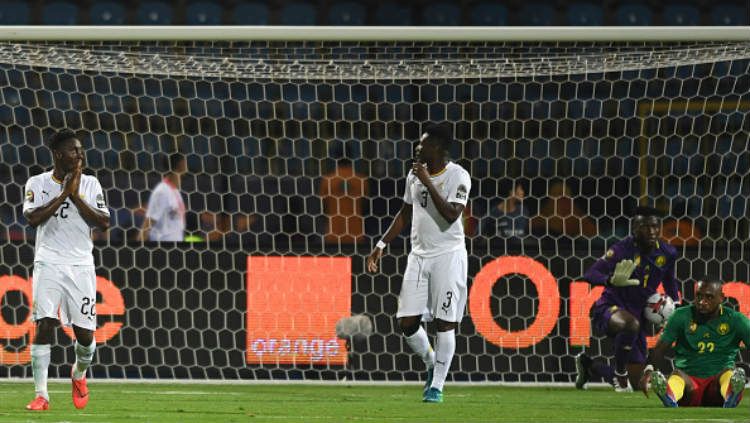 Situasi pertandingan penyisihan Grup F Piala Afrika 2019 antara Kamerun vs Ghana, Minggu (30/06/19) dini hari WIB. Copyright: © OZAN KOSE/AFP/Getty Images