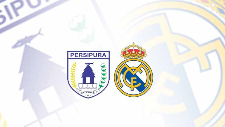 Logo Persipura Jayapura dan logo Real Madrid Copyright: © INDOSPORT/Wikipedia