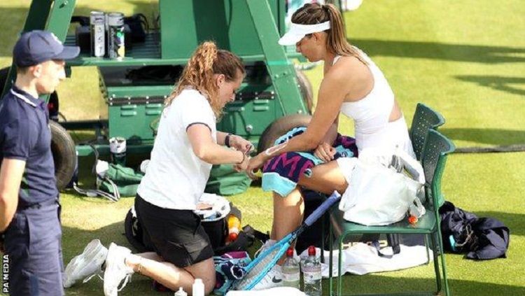 Maria Shapova mundur dari Wimbledon 2019 karena cedera Copyright: © BBC