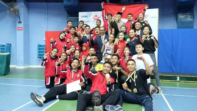 Tim Karate Indonesia berhasil menyabet juara umum di Kejuaraan Karate Internasional Yura Dupa Khodadad Cup di Brunei Darussalam. Copyright: © KBRI Bandar Seri Begawan