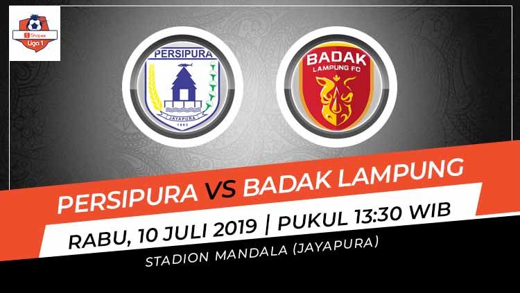 Pertandingan Persipura Jayapura vs Badak Lampung. Grafis: Indosport.com Copyright: © Grafis: Indosport.com