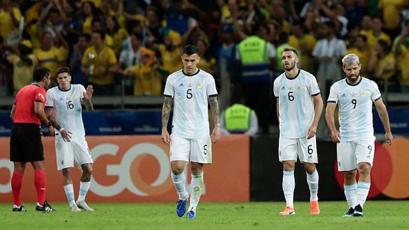 Timnas Argentina saat bertanding Copyright: © Gustavo Ortiz/Jam Media/Getty Images