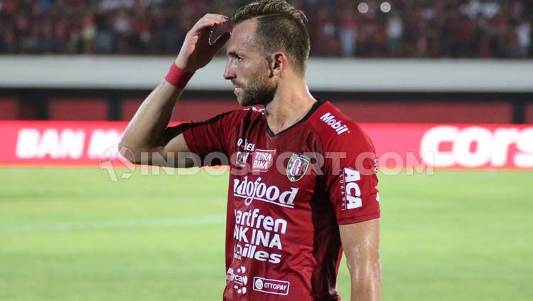 Penyerang Bali United, Ilija Spasojevic pernah berkarier di Melaka United. Copyright: © Nofik Lukman/INDOSPORT