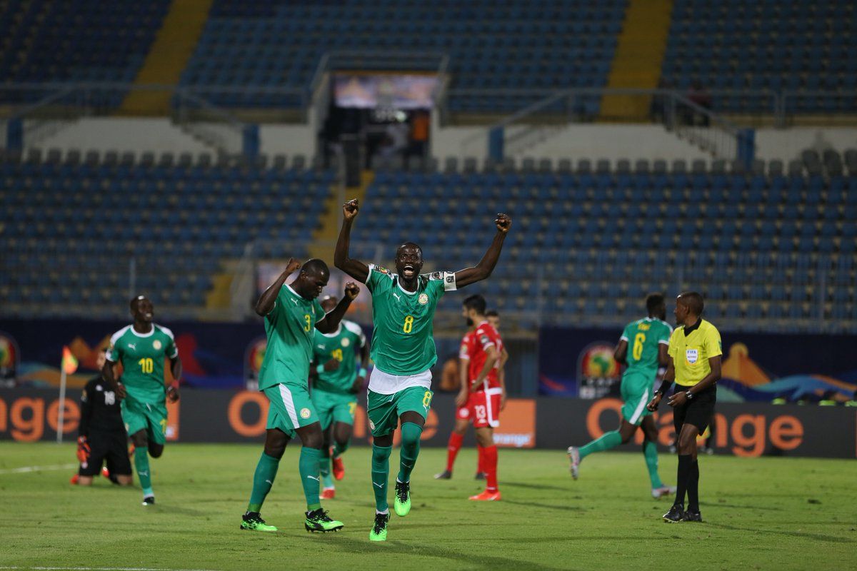 Senegal lolos ke final Piala Afrika 2019 setelah mengalahkan Tunisia di semifinal (15/07/19) Copyright: © Twitter/@CAF_Online