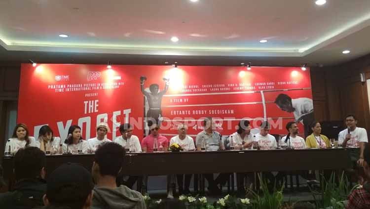 Suana conference press film The Exocet di Sultan hotel, Jakarta. Copyright: © Rafika Amalia/INDOSPORT