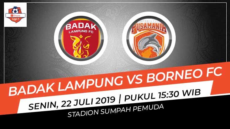 Link live streaming pertandingan Perseru Badak Lampung FC vs Borneo FC pada lanjutan Shopee Liga 1 2019, Senin (22/07/19), di Stadion Sumpah Pemuda. Copyright: © INDOSPORT