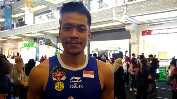 Pertama kalinya, Bintang Satria Muda Jakarta, Sandy Ibrahim dipanggil untuk bergabung dengan Timnas Basket Indonesia. Copyright: © Arif Budi Setyanto/INDOSPORT