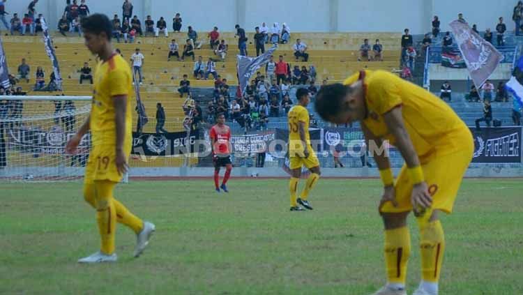 PSPS Pekanbaru secara mengejutkan berhasil menekuk Sriwijaya FC 2-1 di Stadion Kaharuddin Nasution, Selasa (23/7/19). Foto: Muhammad Effendi/INDOSPORT Copyright: © Muhammad Effendi/INDOSPORT