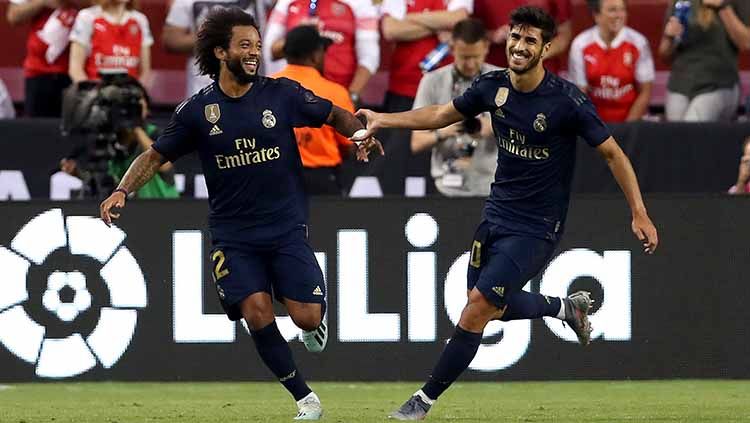 Bek Real Madrid, Marcelo larang klubnya merekrut pemain baru karena sudah yakin dengan komposisi tim saat ini. Copyright: © Matthew Ashton - AMA/Getty Images
