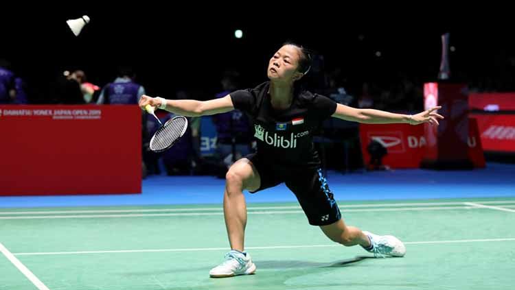 Fitriani sukses melangkah ke babak perempatfinal Chinese Taipei Open 2019 usai mengalahkan Ruselli Hartawan dengan skor 24-22, 21-18. Copyright: © humas PBSI