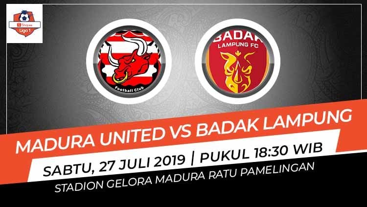 Pertandingan Madura United vs Perseru Badak Lampung FC di Liga 1 2019. Copyright: © Grafis: Indosport.com