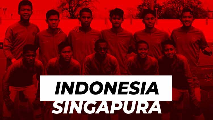 Hasil pertandingan Timnas Indonesia vs Singapura U-15 di Piala AFF U-15 2019. Copyright: © Grafis: Eli Suhaeli/INDOSPORT/officialpssi