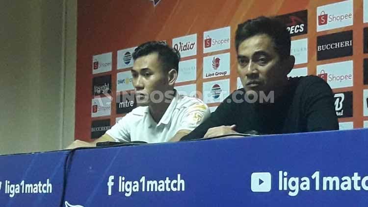 PSS Sleman dalam jumpa pers usai laga melawan Madura United. Copyright: © Ian Setiawan/INDOSPORT