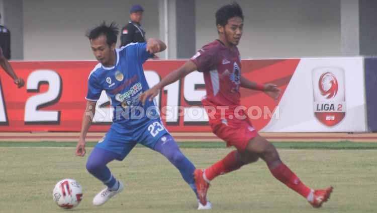 Martapura FC berhasil mengalahkan PSIM Yogyakarta dengan skor 1-0 dalam laga pekan ke-20 Liga 2 2019 di Stadion Demang Lehman pada Selasa (8/10/19). Copyright: © Ronald Seger Prabowo/INDOSPORT