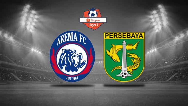 Logo Arema FC vs Persebaya Surabaya. Copyright: © INDOSPORT