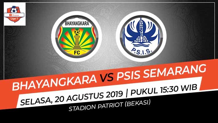 Prediksi pertandingan Bhayangkara FC vs PSIS Semarang di Shopee Liga 1 2019. Copyright: © Grafis: Indosport.com