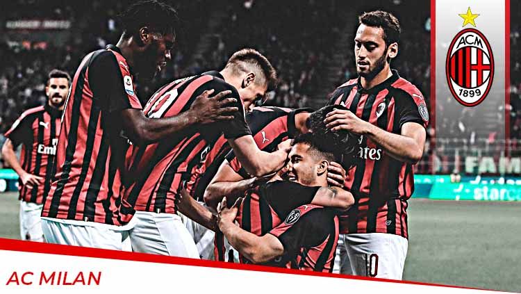 AC Milan akan menghadapi sejumlah laga berat di pengujung musim Serie A Italia 2019/20. Foto: Emilio Andreoli/Getty Images Copyright: © Grafis: Yanto/Indosport.com