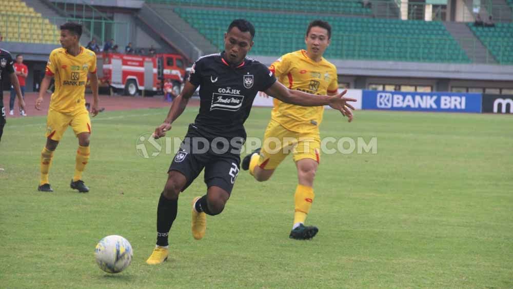 Laga pertandingan antara Bhayangkara FC vs PSIS Semarang. Copyright: © Alvin Syaptia Pratama/INDOSPORT