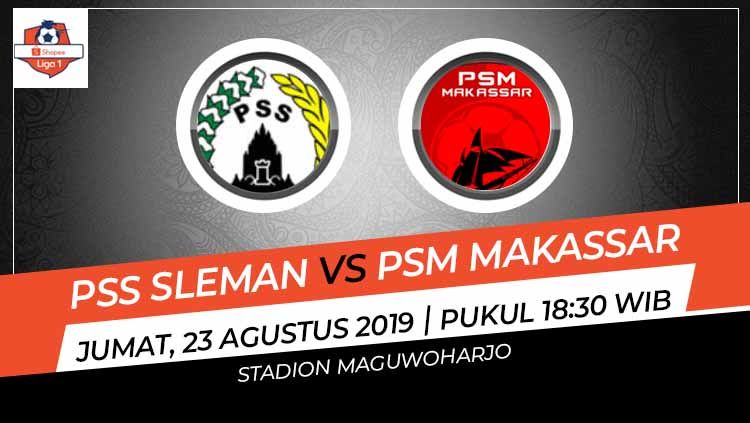 PSM Makassar memimpin 2-0 atas tuan rumah PSS Sleman pada babak pertama pertandingan pekan ke-15 Shopee Liga 1 2019, Jumat (23/08/19), di Stadion Maguwoharjo. Copyright: © INDOSPORT