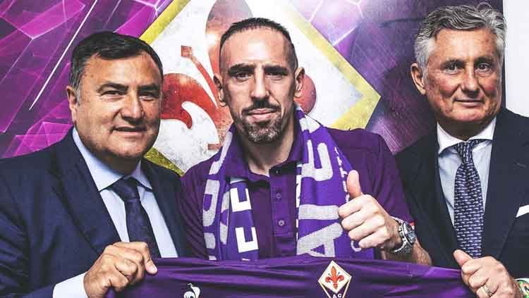 Frank Ribery resmi diperkenal kepada awak media. Copyright: &copy; acffiorentina