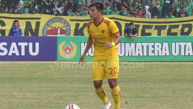 Yericho Christiantoko di Stadion Gelora Sriwijaya Jakabaring Palembang. Copyright: © Muhammad Effendi/INDOSPORT